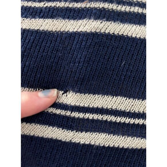 MASON + Mackenzie A-Line Striped Navy Blue and Tan Sweater XL - Picture 5 of 5